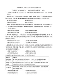河南省叶县高级中学2024-2025学年高一上学期11月月考历史试题(含解析)