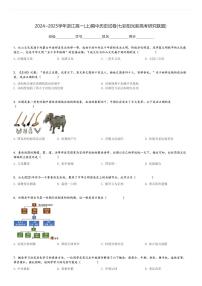 2024～2025学年浙江高一(上)期中历史试卷(七彩阳光新高考研究联盟)[原题+解析]