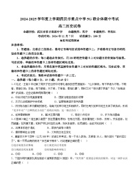 湖北省武汉市重点中学5G联合体2024-2025学年高二上学期期中考试历史试卷（Word版附答案）