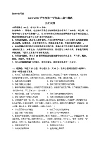 广东省阳江市高新区2024-2025学年高二上学期期中考试历史试题