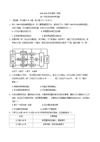海南省文昌中学2024-2025学年高一上学期11月段考历史试题(含解析)