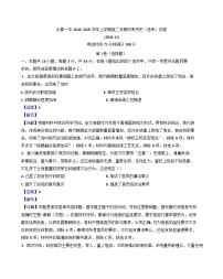 福建省永春第一中学2024-2025学年高二上学期期中考试（选考）历史试题（解析版）