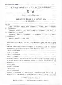 湖北省华大新高考联盟2024-2025学年高三上学期11月教学质量评测历史试卷