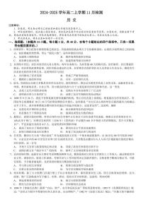 河南省安阳市林州市第一中学2024-2025学年高二上学期11月期中历史试题及答案