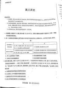 2025湖南天一高三11月联考历史试题及参考答案