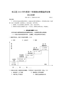 上海市松江区2024~2025学年高三上学期期末质量监控历史试卷