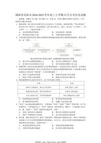 2024～2025学年湖南省岳阳市高三(上)12月月考历史试卷(含答案)