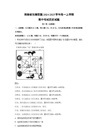 2024-2025学年海南省先锋联盟高一(上)期中考试历史试卷(解析版)