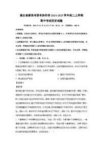 2024-2025学年湖北省新高考联考协作体高二(上)期中考试 历史试卷(解析版)