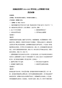 2024-2025学年河南省洛阳市高二(上)期中考试历史试卷(解析版)