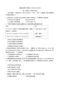 2024-2025学年度湖南省常德市汉寿县第一中学高二上学期11月月考历史试题(含解析)