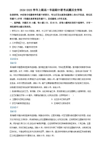 河南省郑州市十校联考2024-2025学年高一上学期期中考试历史试题（解析版）-A4