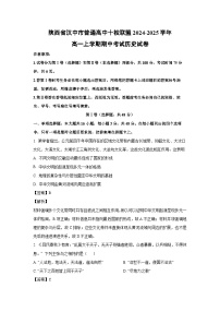 2024-2025学年陕西省汉中市普通高中十校联盟高一(上)期中历史试卷(解析版)