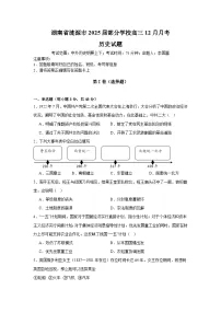 湖南省娄底市涟源市部分学校2024-2025学年高三上学期12月月考历史试卷（Word版附答案）