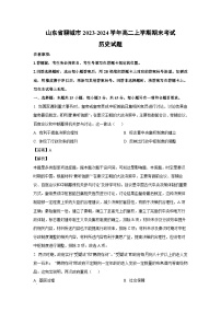山东省聊城市2023-2024学年高二上学期期末考试历史试卷（解析版）