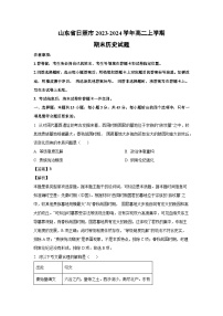 山东省日照市2023-2024学年高二上学期期末历史试卷（解析版）