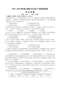 历史丨四川省成都七中2025届高三12月阶段性考试历史试卷及答案