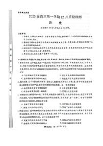 河南省华师联盟2025届高三上学期12月质量检测考试-历史试卷+答案