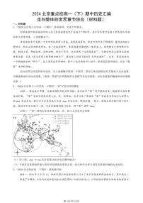 2024北京重点校高一（下）期中真题历史汇编：走向整体的世界章节综合（材料题）