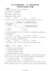 2024北京重点校高一（下）期中真题历史汇编：马克思主义的诞生与传播