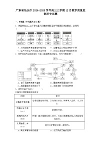 广东省汕头市2024-2025学年高三上学期12月教学质量监测历史试题