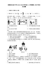 海南省文昌中学2024-2025学年高三上学期第三次月考历史试题
