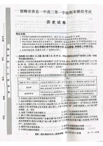 河北省涉县第一中学2024-2025学年高二上学期期末模拟考试历史试卷