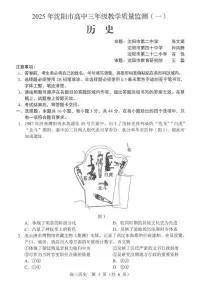 辽宁省沈阳市2025届高三高考第一次模拟考试-历史试卷+答案