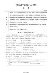 2025北京丰台高二（上）期末历史试卷（教师版）