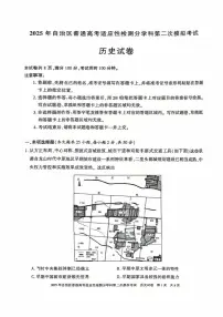 新疆维吾尔自治区2025届普通高考适应性检测分学科第二次模拟考试 历史试题（原卷+参考答案）