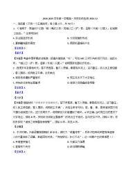 山东省淄博第七中学2024-2025学年高一上学期12月月考历史试题(解析版)