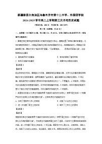 2024~2025学年新疆维吾尔自治区乌鲁木齐市第十二中学、外国语学校高二上学期第三次月考历史试卷（解析版）
