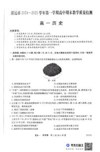 广东省清远市2024-2025学年高一上学期期末考试历史试题