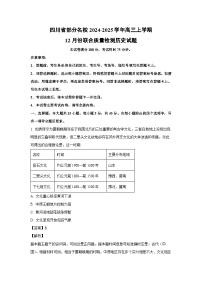 2024-2025学年四川省部分名校高三上学期12月份联合质量检测 历史试卷（解析版）
