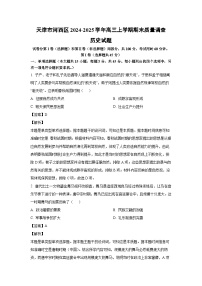 天津市河西区2024-2025学年高三上学期期末质量调查历史试题（解析版）