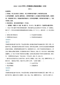 山东省潍坊市2024-2025学年高一上学期期末考试历史试题（解析版）