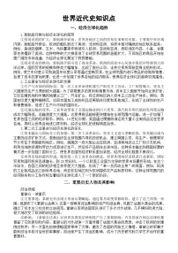高中历史2025届高考世界近代史知识点整理系列0210（共七方面）