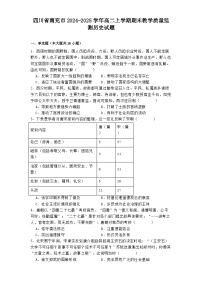 四川省南充市2024-2025学年高二上学期期末教学质量监测历史试题