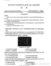 2025湖北省圆创高中名校联盟高三下学期2月第三次联合测评试题历史PDF版含解析
