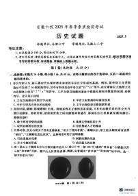 安徽省六校教育研究会2024-2025学年高三下学期2月素质检测考试历史试题