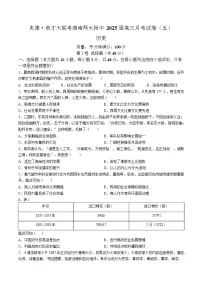 湖南省长沙市湖南师范大学附属中学2024-2025学年高三上学期第五次月考历史试卷（Word版附解析）