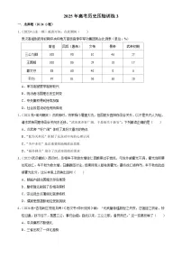 2025年高考历史解密压轴篇 压轴训练03练习（Word版附解析）