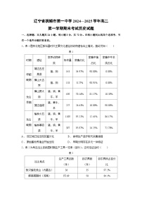 辽宁省抚顺市第一中学2024—2025学年高二第一学期期末考试历史试题