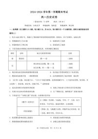 安徽省合肥市六校联盟2024-2025学年高一上学期1月期末考试历史试题（PDF版附答案）