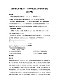 河南省名校联盟2024-2025学年高三上学期期末考试历史试题（解析版）