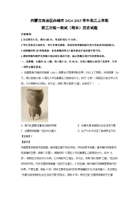 内蒙古自治区赤峰市2024-2025学年高三上学期第三次统一测试（期末）历史试题（解析版）