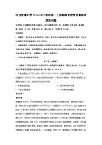四川省绵阳市2024-2025学年高一(上)期末教学质量测试历史试卷（解析版）