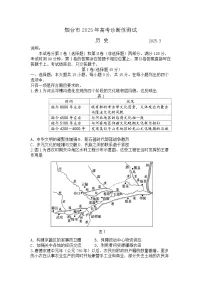 2025届山东省烟台市高三一模 烟台市+德州市+东营市高考诊断性测试 历史试题及答案
