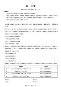 东北三省精准教学2025届高三下学期3月联考历史试题及答案