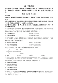 云南省文山市第一中学2024-2025学年高一上学期期末考试历史试题（原卷版+解析版）